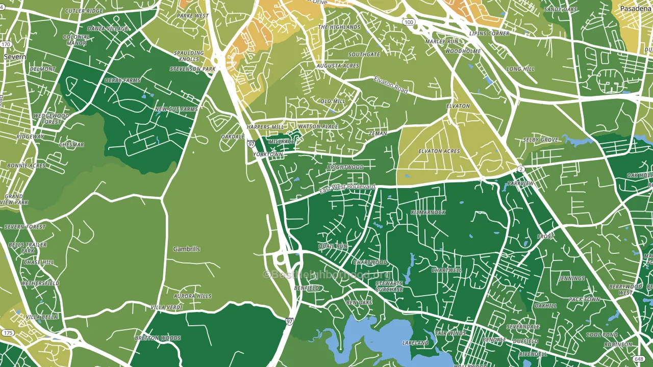 Millersville, MD block-group voter-turnout map