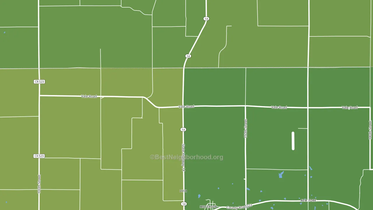 Millerton, IA block-group voter-turnout map
