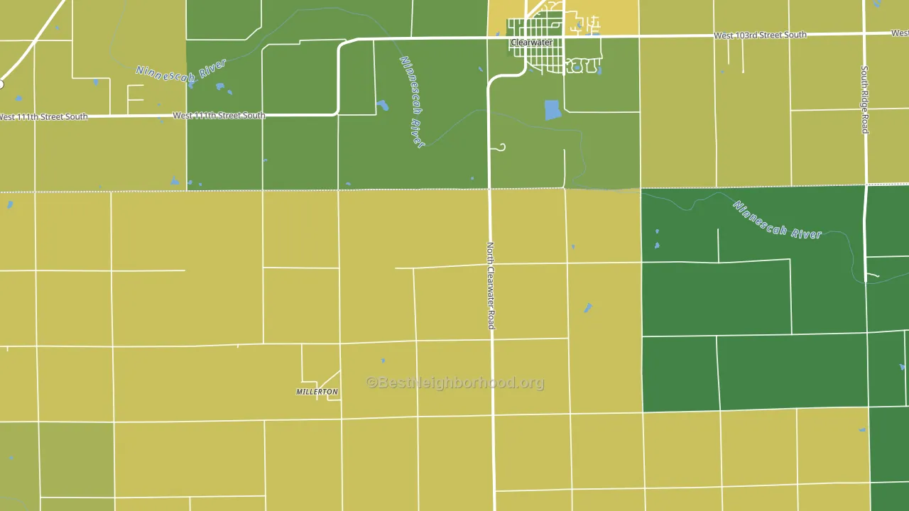 Millerton, KS block-group voter-turnout map