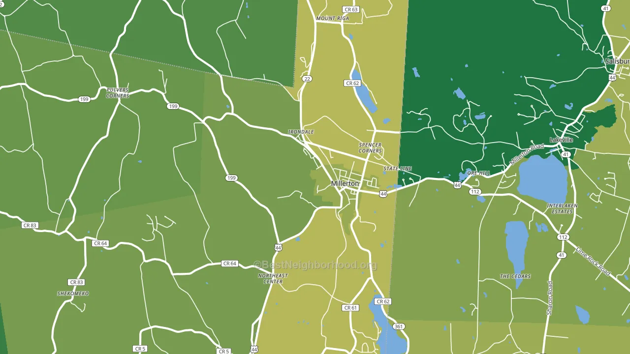 Millerton, NY block-group voter-turnout map