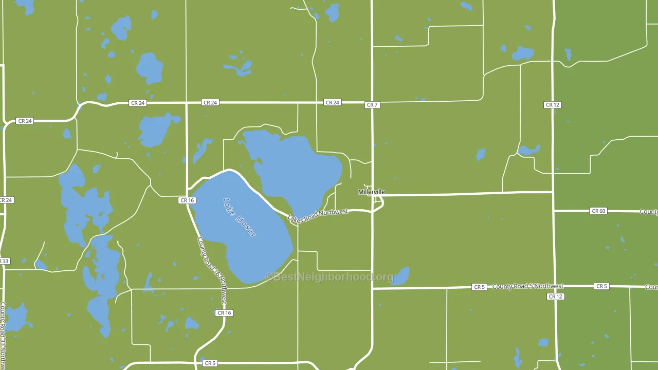 Millerville, MN block-group voter-turnout map