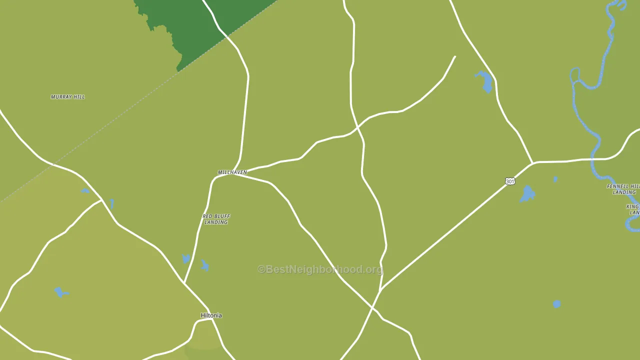 Millhaven, GA block-group voter-turnout map