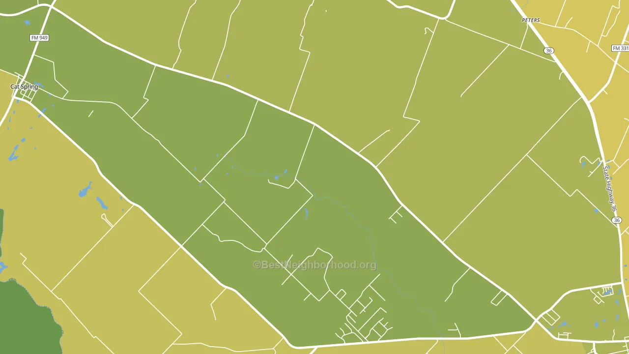 Millheim, TX block-group voter-turnout map