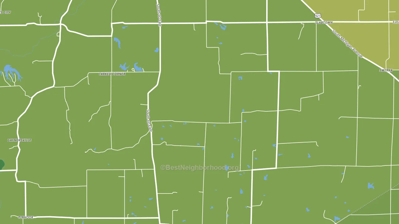 Millhousen, IN block-group voter-turnout map