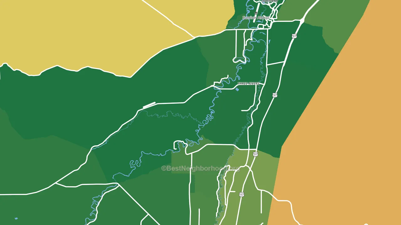 Millican, OR block-group voter-turnout map