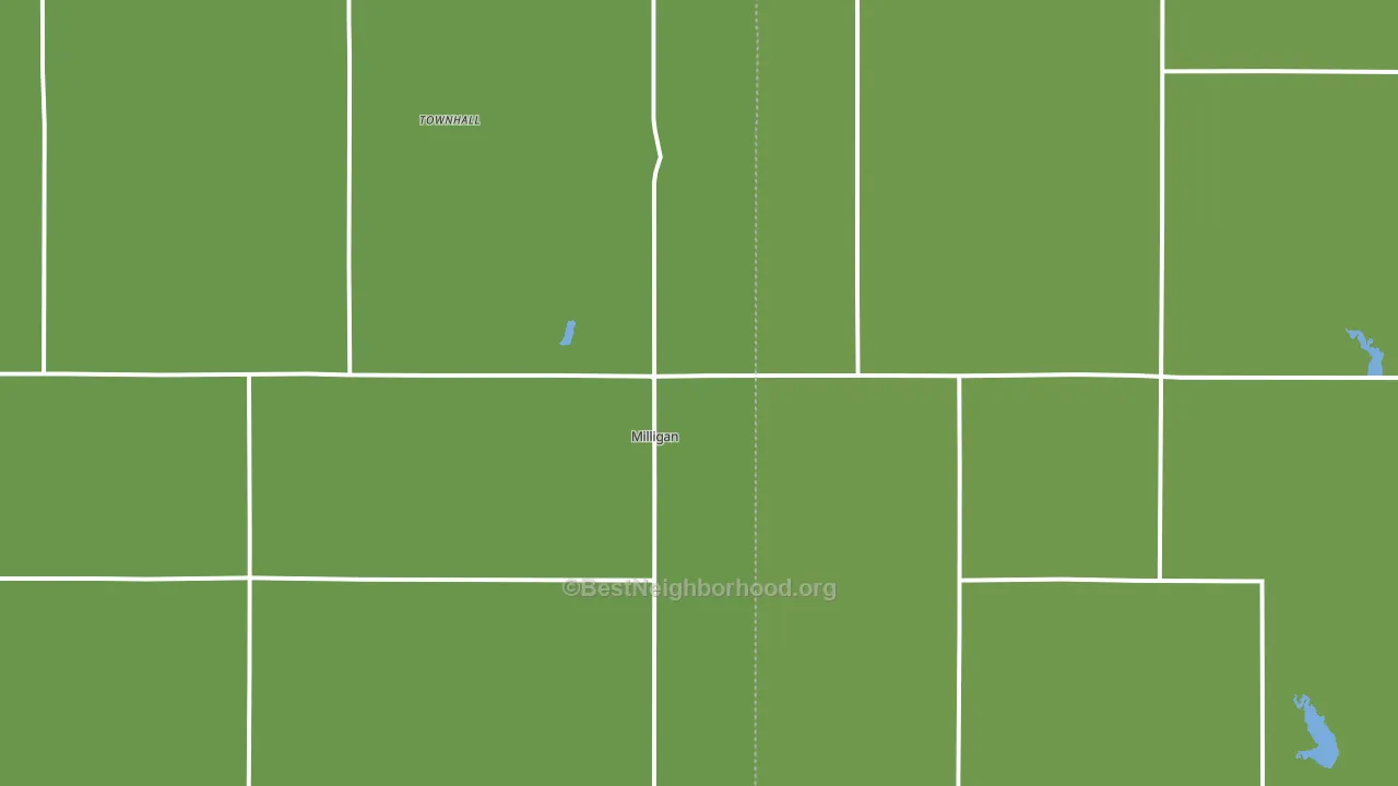 Milligan, NE block-group voter-turnout map