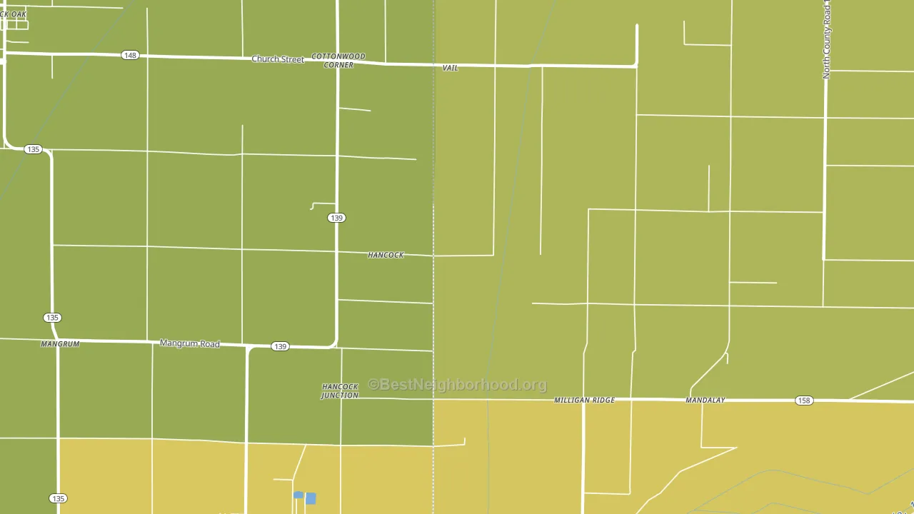 Milligan Ridge, AR block-group voter-turnout map