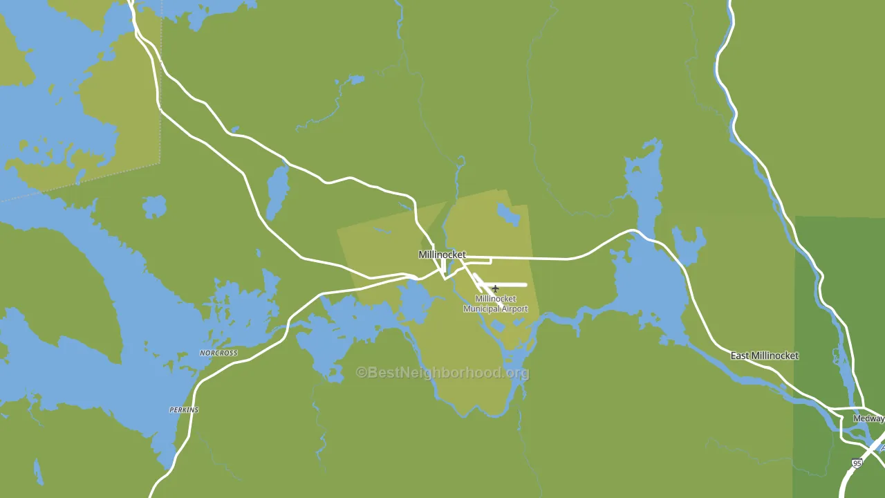 Millinocket, ME block-group voter-turnout map