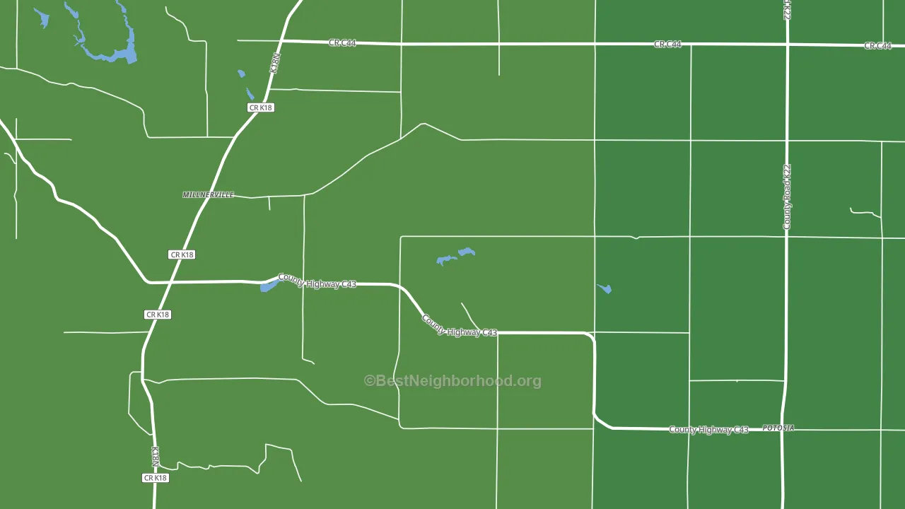 Millnerville, IA block-group voter-turnout map