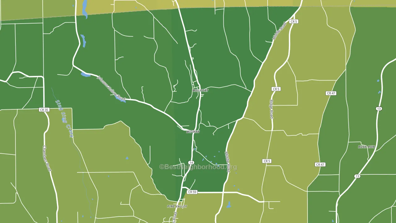 Millport, NY block-group voter-turnout map