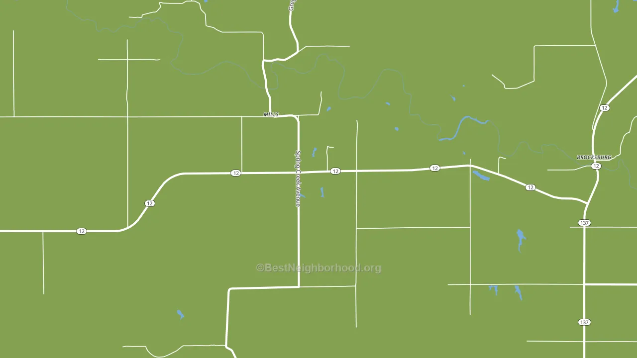 Mills, NE block-group voter-turnout map