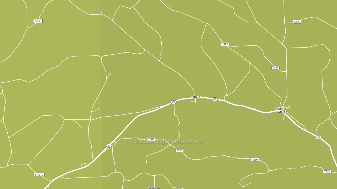 Mills, PA block-group voter-turnout map