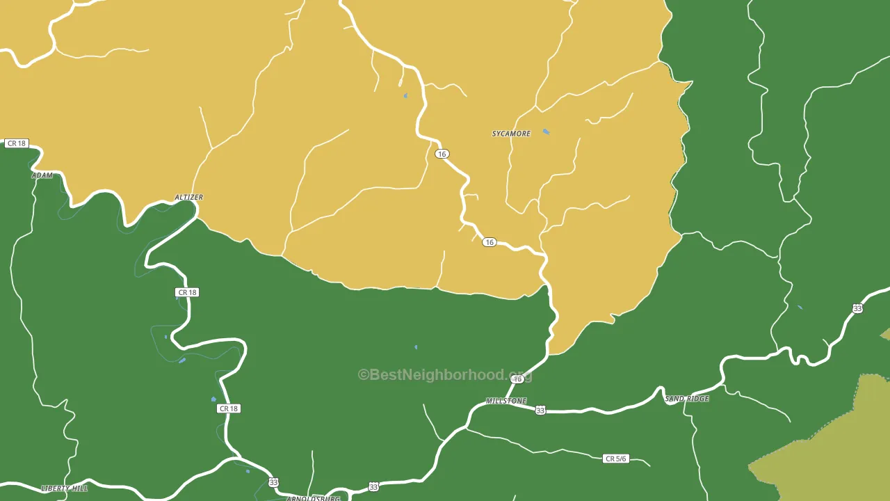 Millstone, WV block-group voter-turnout map