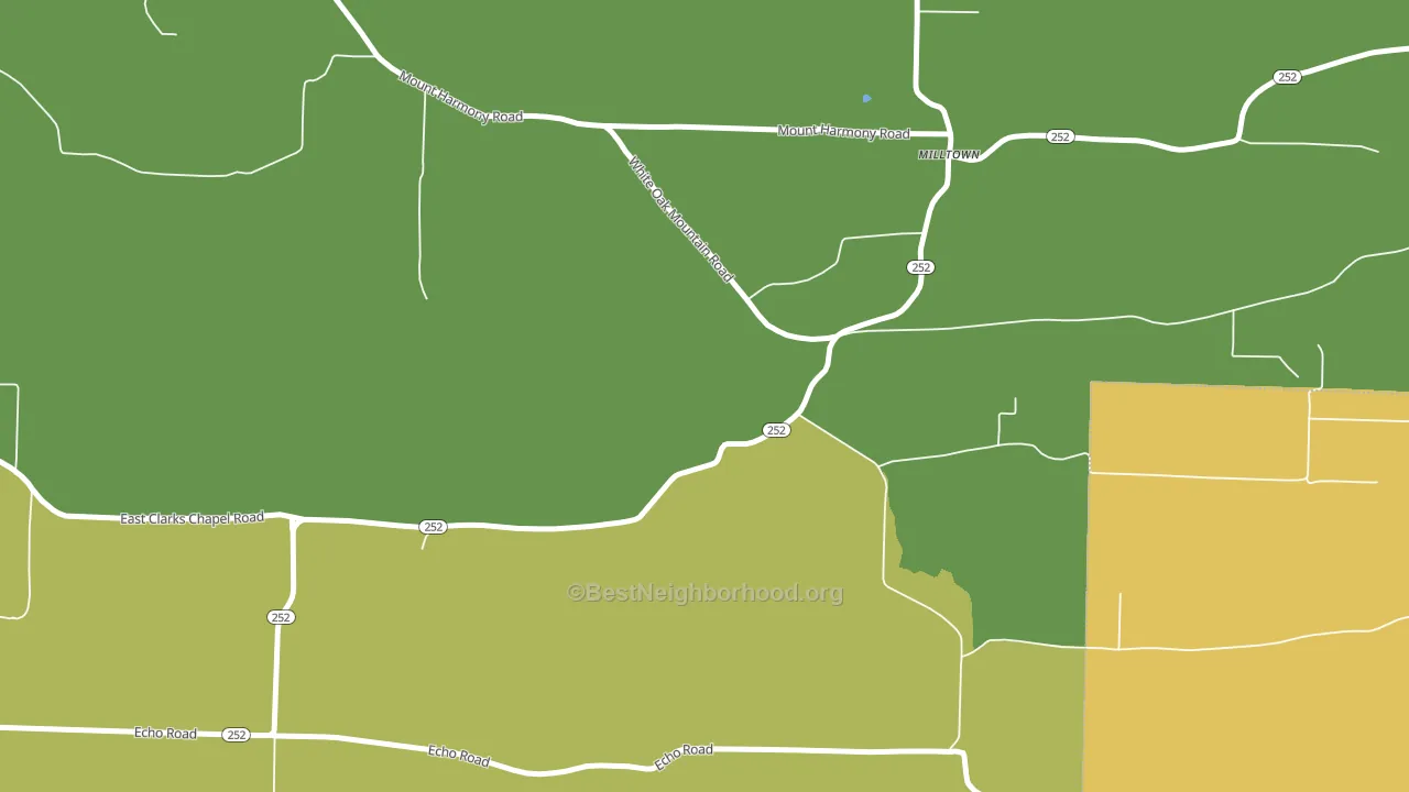 Milltown, AR block-group voter-turnout map