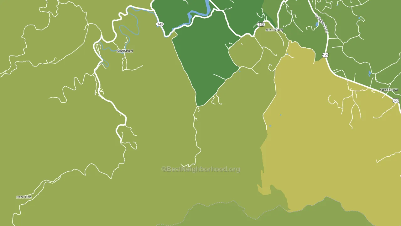 Milltown, NC block-group voter-turnout map