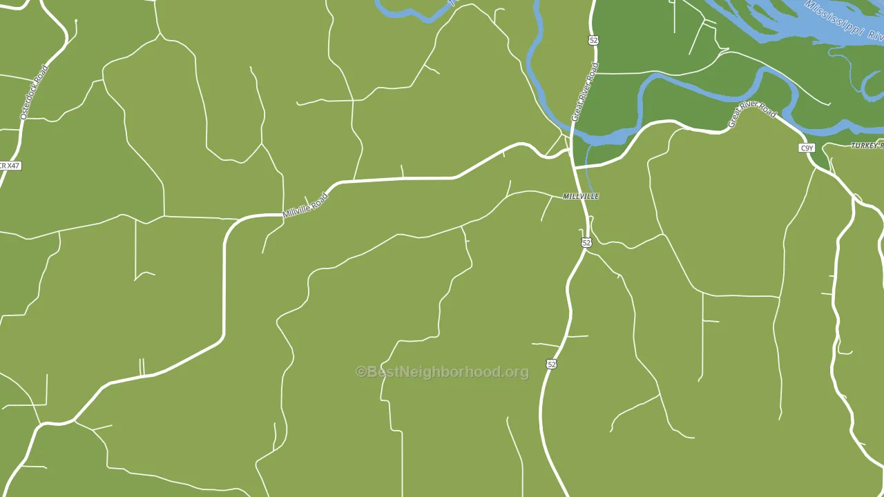 Millville, IA block-group voter-turnout map
