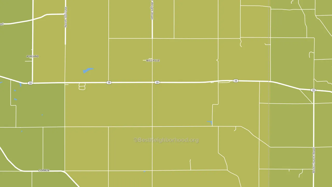 Millville, IN block-group voter-turnout map
