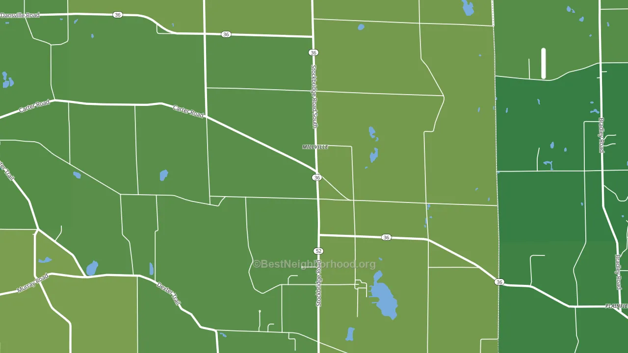 Millville, MI block-group voter-turnout map