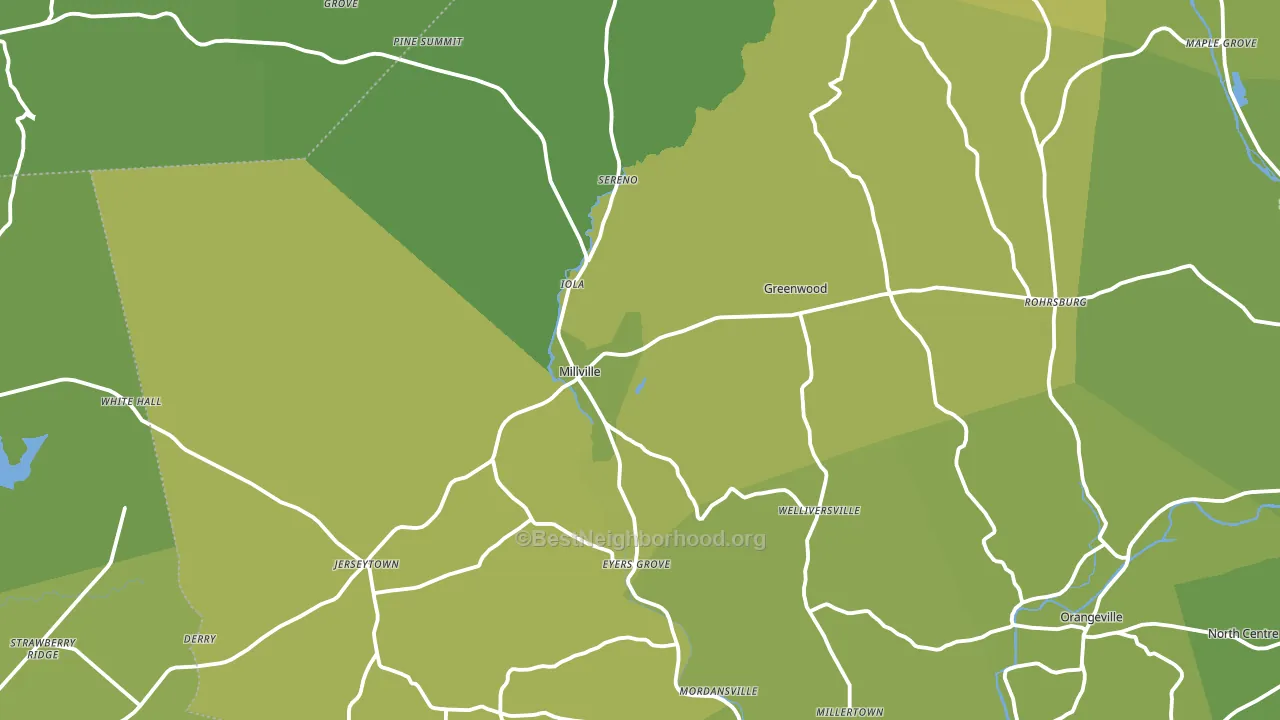 Millville, PA block-group voter-turnout map