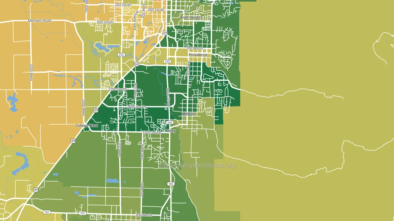 Millville, UT block-group voter-turnout map