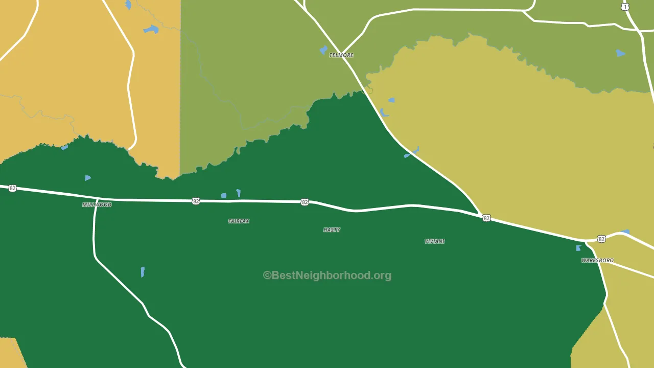 Millwood, GA block-group voter-turnout map