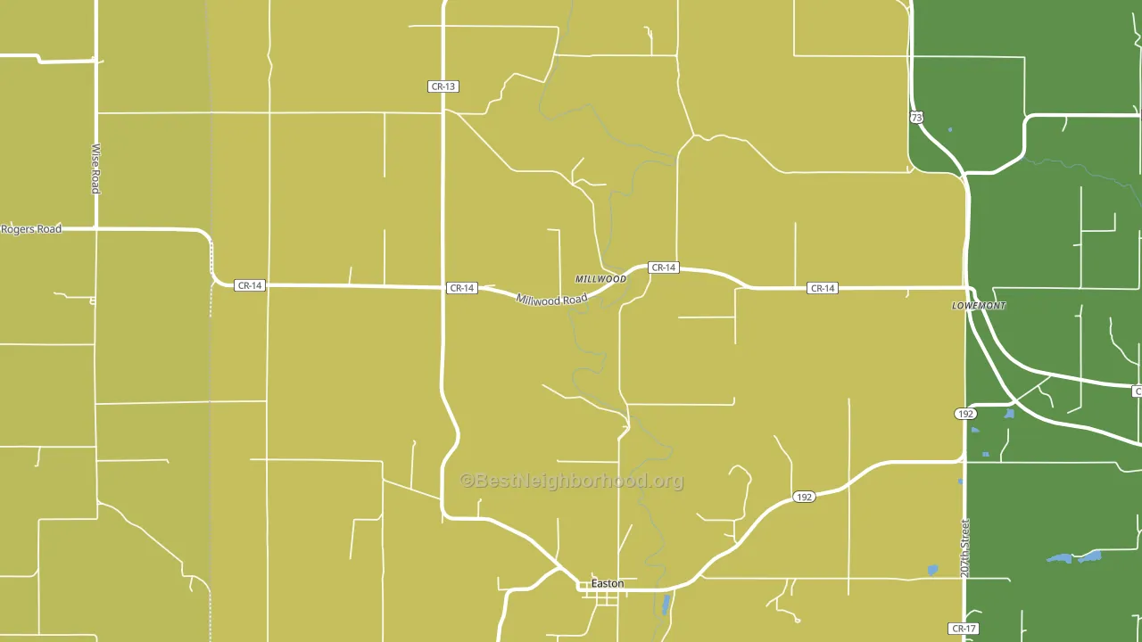Millwood, KS block-group voter-turnout map