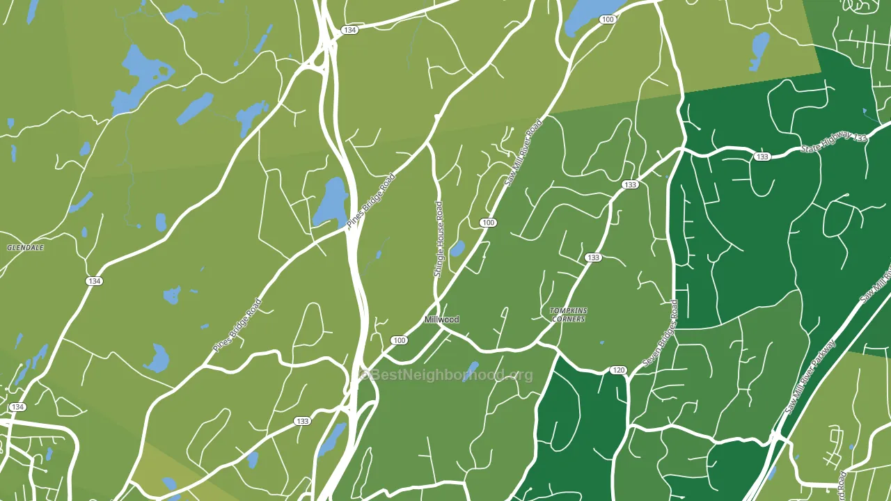 Millwood, NY block-group voter-turnout map