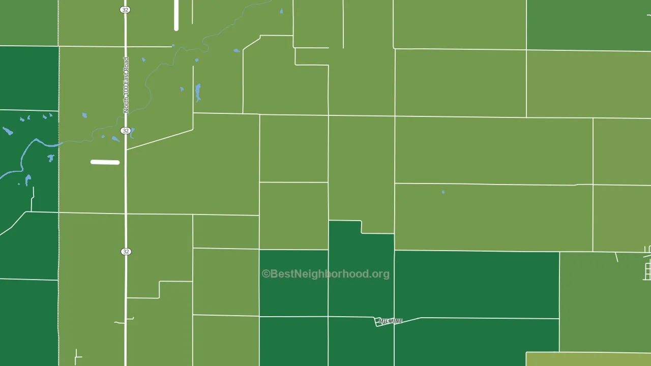 Milmine, IL block-group voter-turnout map