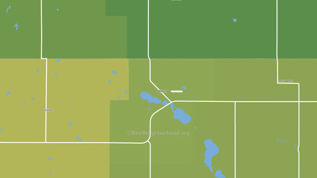 Milnor, ND block-group voter-turnout map