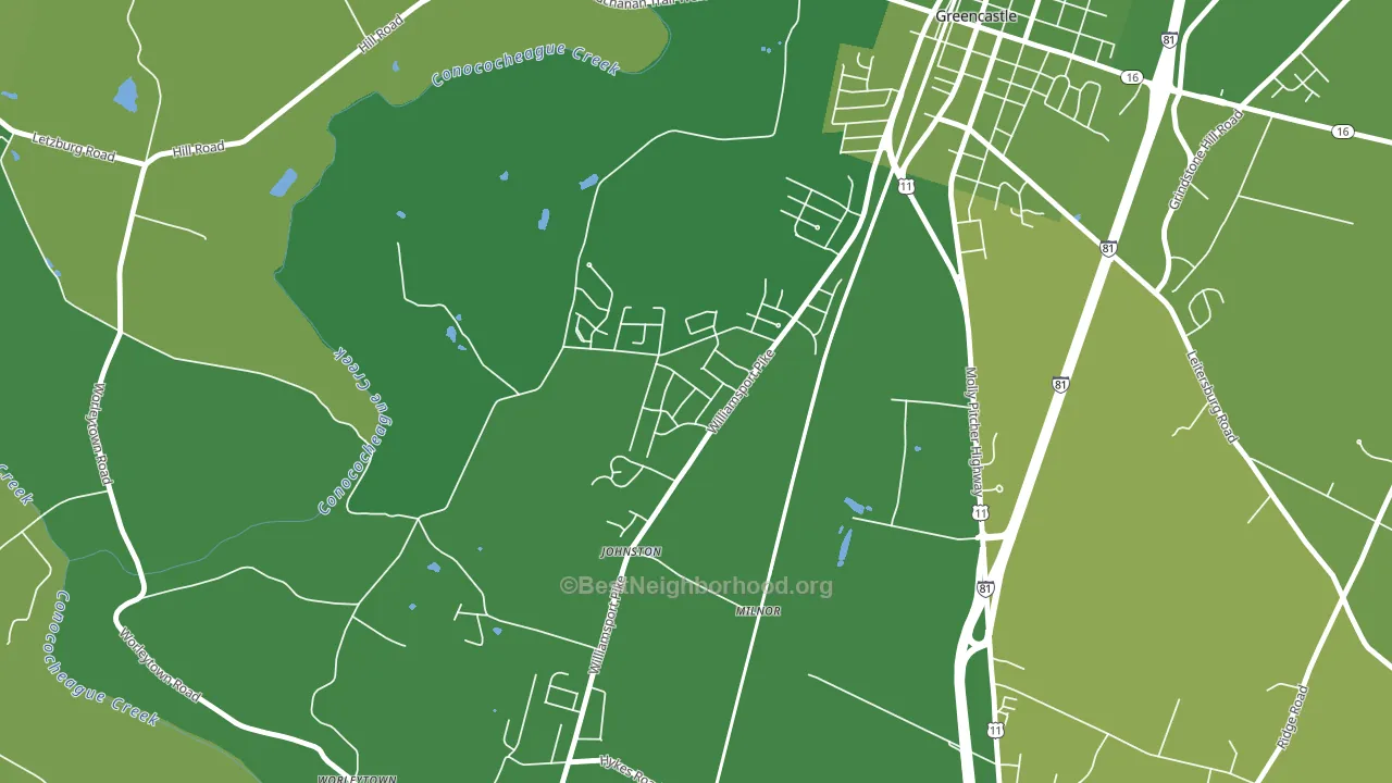 Milnor, PA block-group voter-turnout map