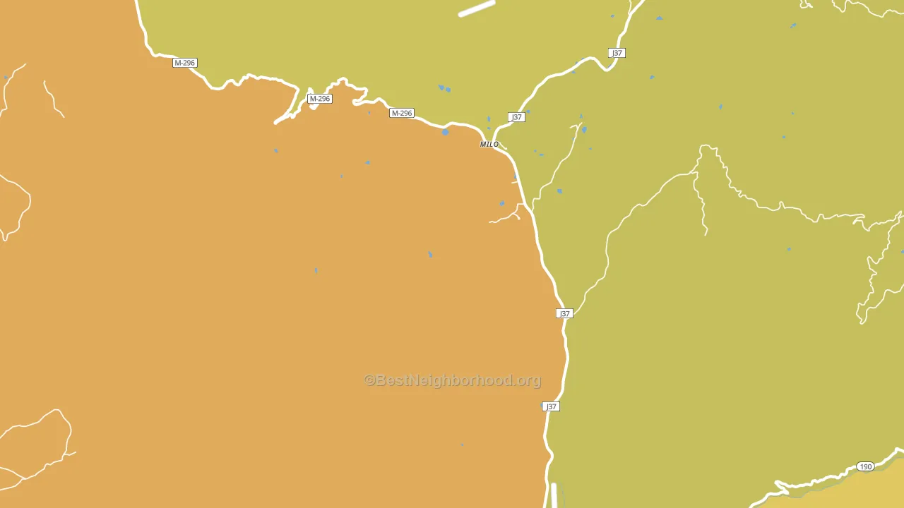 Milo, CA block-group voter-turnout map