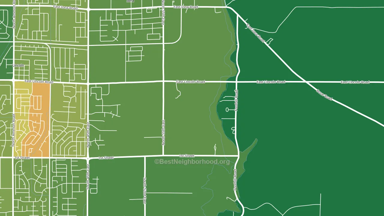 Milo, ID block-group voter-turnout map