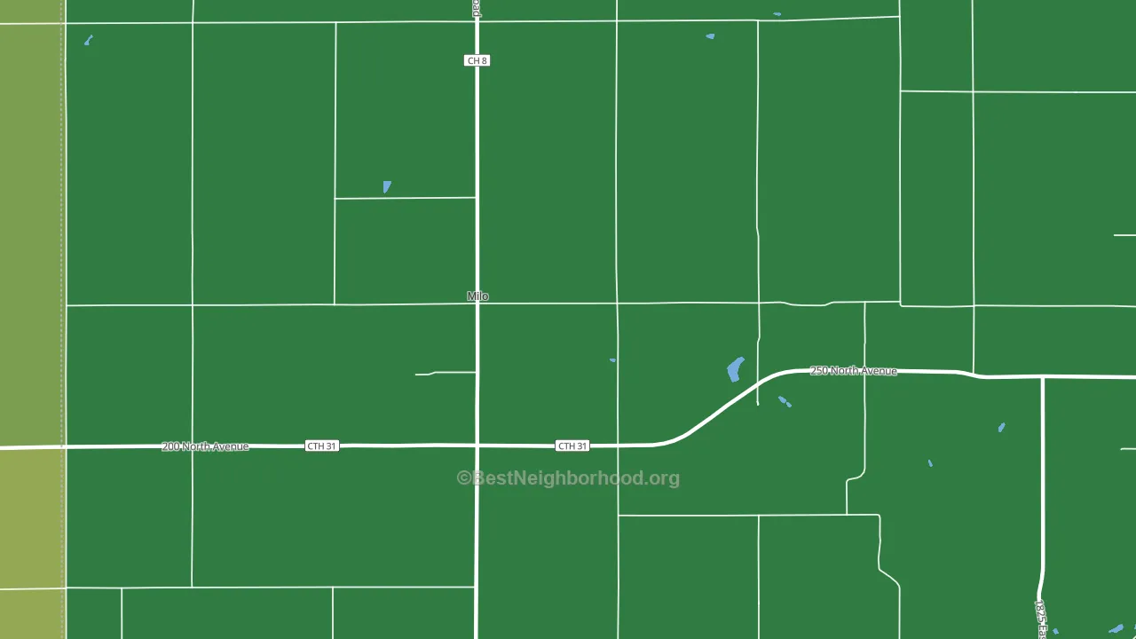 Milo, IL block-group voter-turnout map