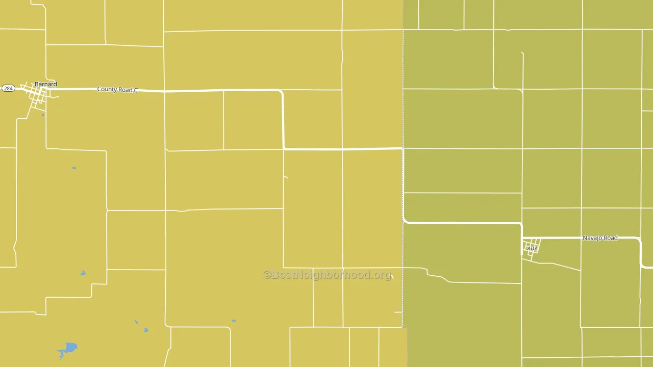 Milo, KS block-group voter-turnout map