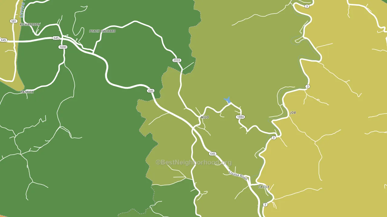 Milo, KY block-group voter-turnout map