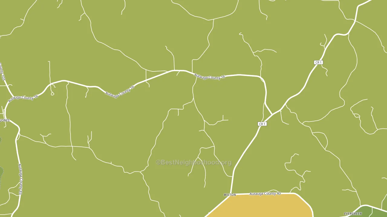 Milton, AL block-group voter-turnout map