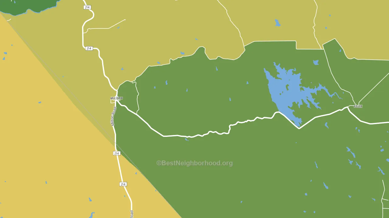 Milton, CA block-group voter-turnout map