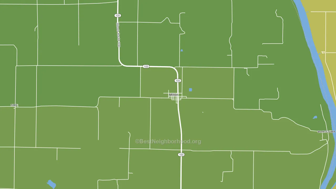 Milton, IL block-group voter-turnout map
