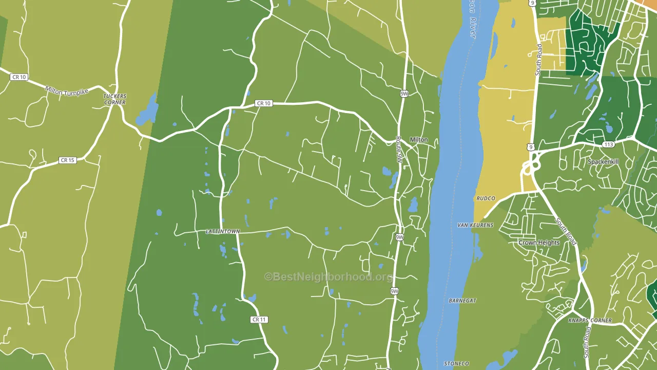 Milton, NY block-group voter-turnout map