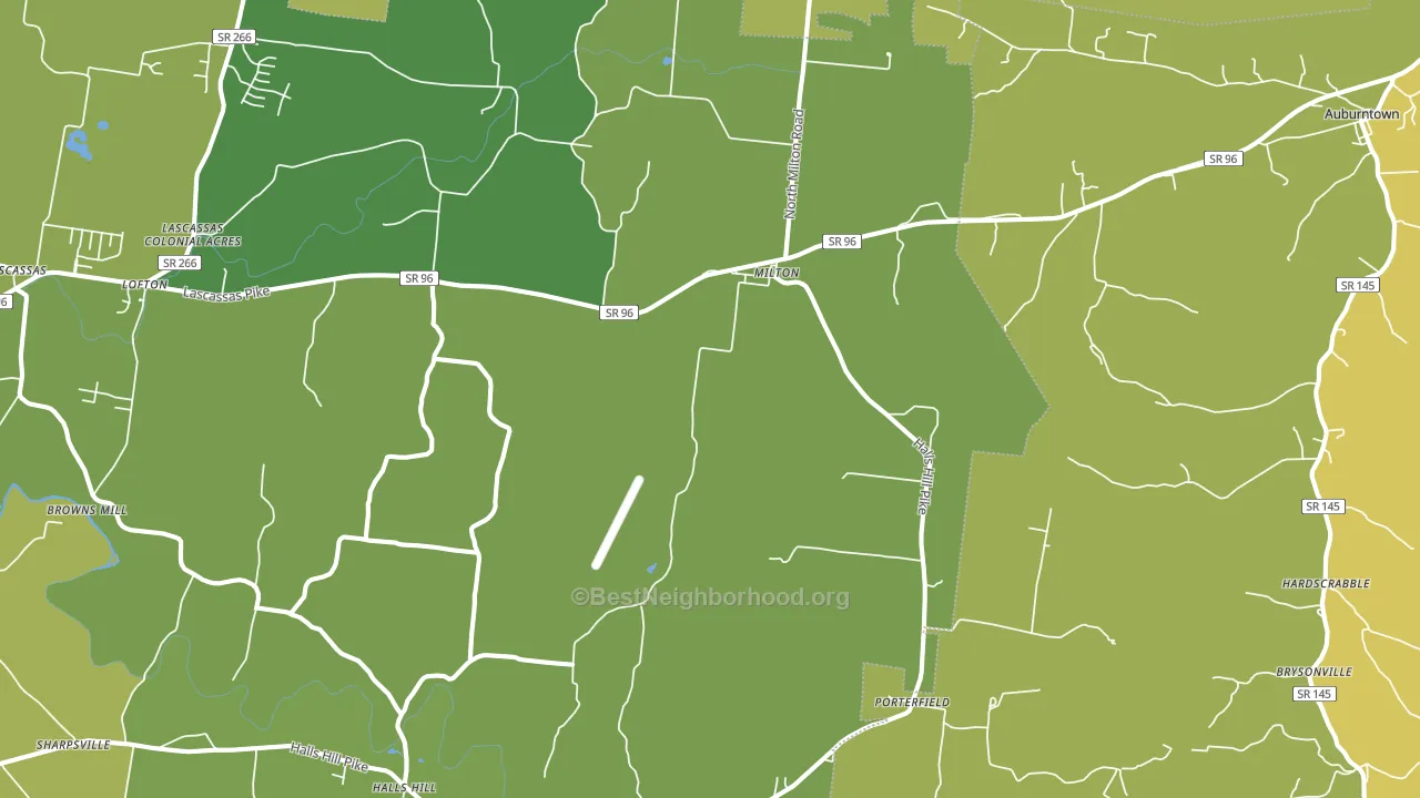 Milton, TN block-group voter-turnout map