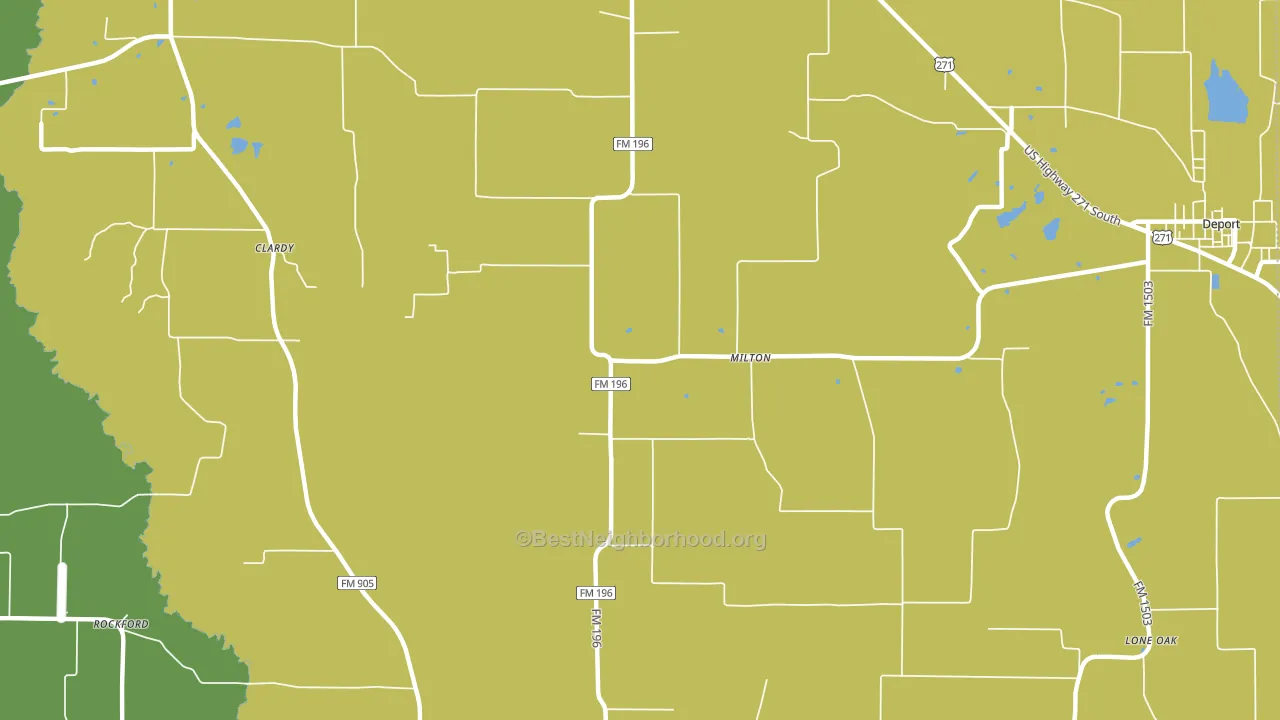 Milton, TX block-group voter-turnout map