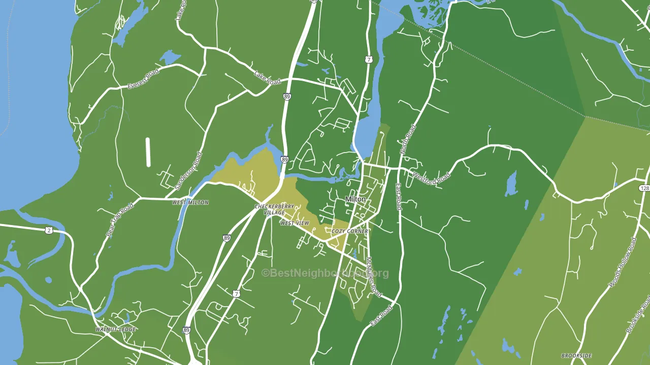 Milton, VT block-group voter-turnout map