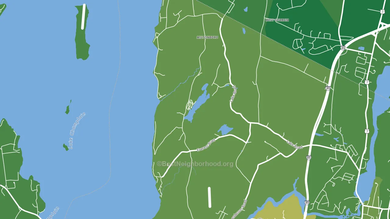 Miltonboro, VT block-group voter-turnout map