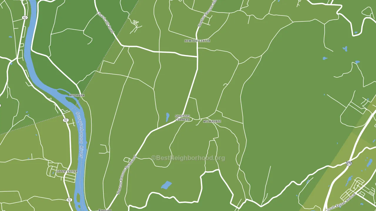 Milwaukee, PA block-group voter-turnout map