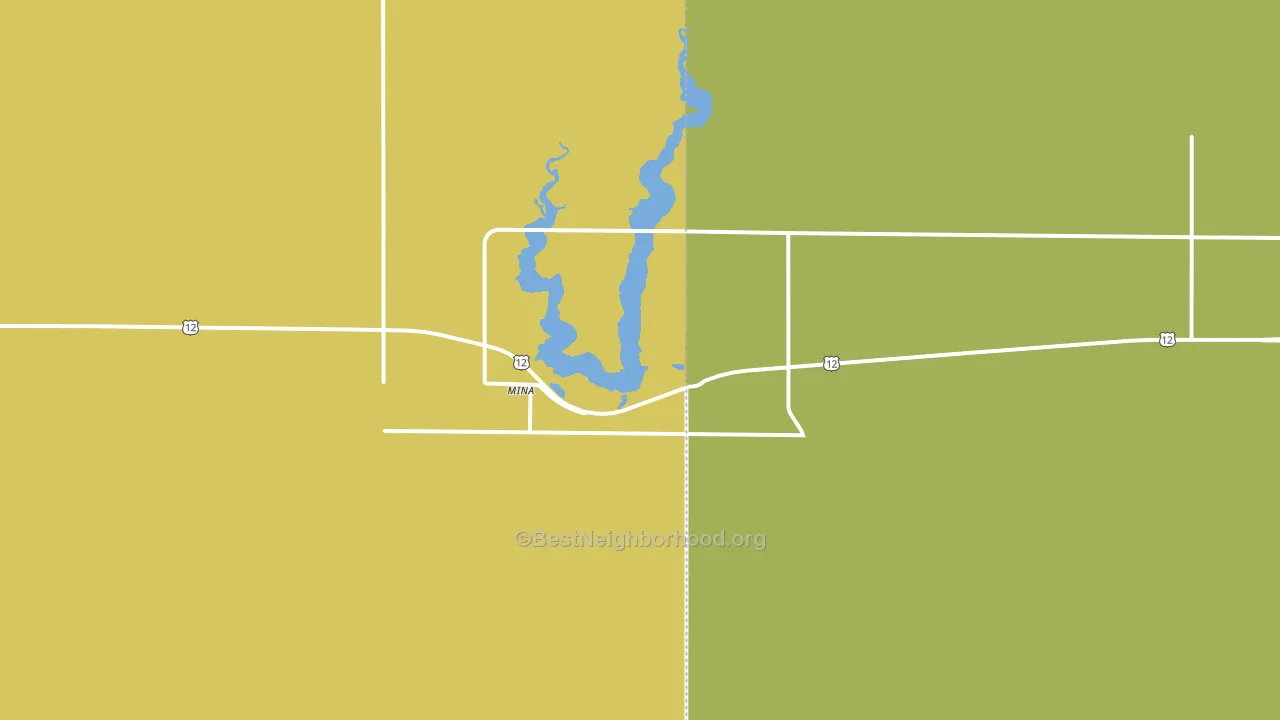Mina, SD block-group voter-turnout map