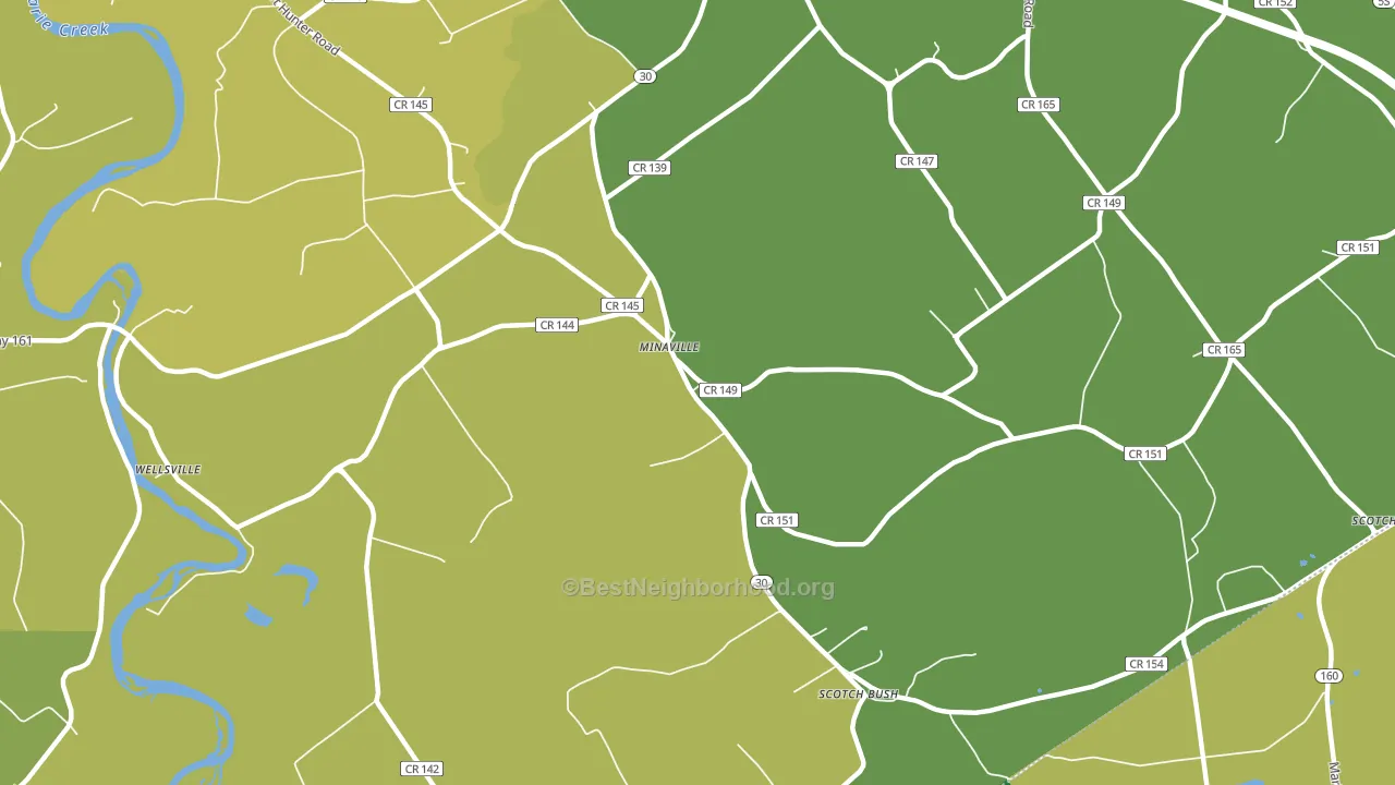 Minaville, NY block-group voter-turnout map