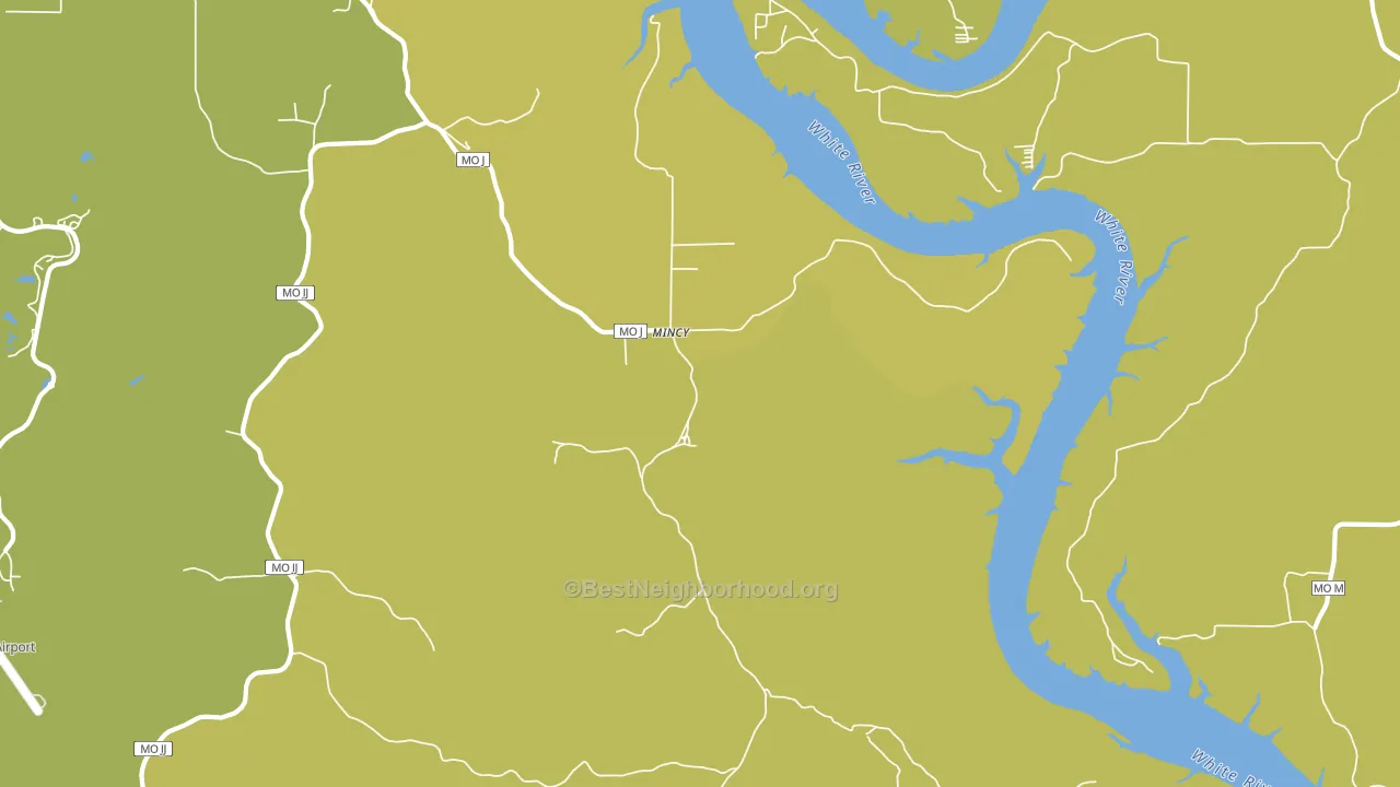 Mincy, MO block-group voter-turnout map
