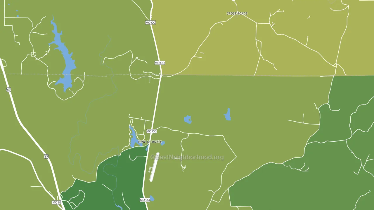 Mine La Motte, MO block-group voter-turnout map