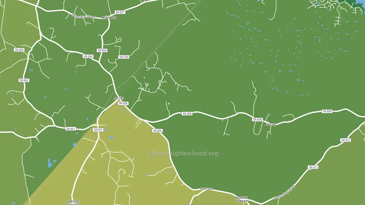 Mine Run, VA block-group voter-turnout map