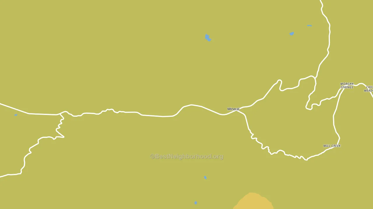 Mineral, CA block-group voter-turnout map